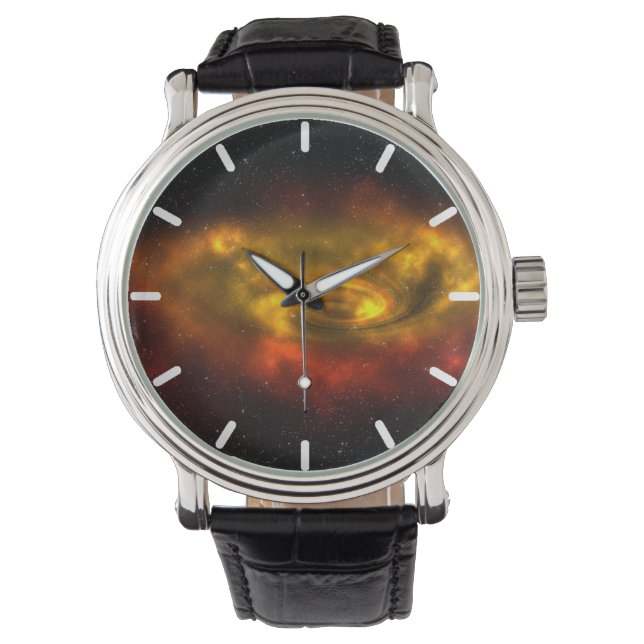 Galaxy Nebula Weltraumsolarsystem Armbanduhr (Vorderseite)