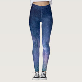 Galaxy Nebula Yoga Pants Space Blue Leggings