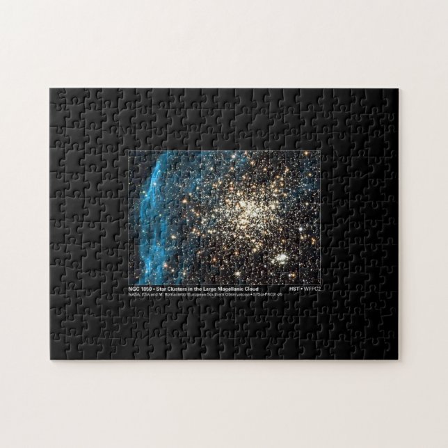 Galaxy NGC 1850 Star Clusters Magellanic Cloud (Horizontal)