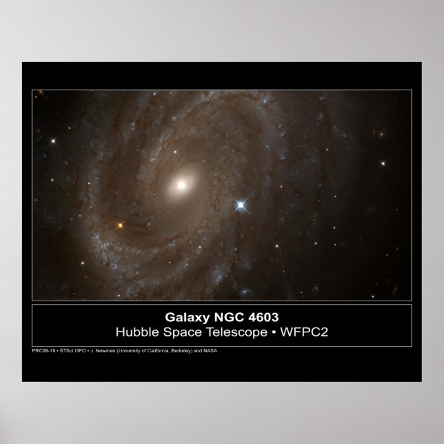 Galaxy NGC 4603 Hubble Telescope Foto Poster (Vorne)