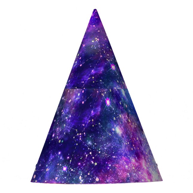 Galaxy Night Print Cosmic Design Partyhütchen (Vorderseite)