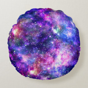 Galaxy Night Print Cosmic Design Rundes Kissen