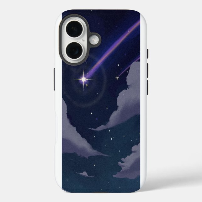 Galaxy Night Sky Shooting Star Phone Case (Rückseite)