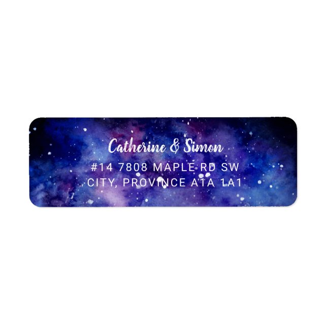 GALAXY night sky stars Aquarellmalerei (Vorne)