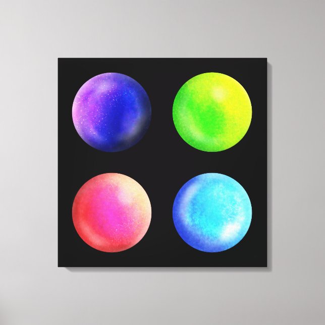 Galaxy Orb Quartett - Square Canvas Print Leinwanddruck (Vorderseite)
