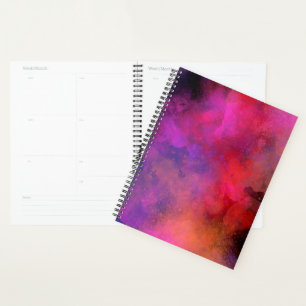 Galaxy Paint Splatt, effet rose violet orange