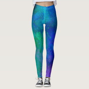 Galaxy Paint Spritzer Effect Leggings