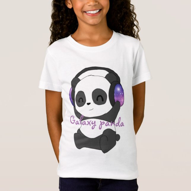 Galaxy Panda Design von The WolfOnSaturn YT T-Shirt (Vorderseite)