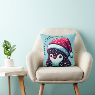 Galaxy Penguin Throw Kissen | Kosmische Wohngestal