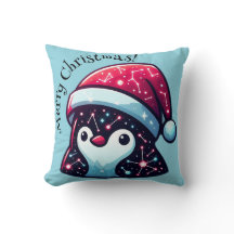Galaxy Penguin Throw Kissen | Kosmische Wohngestal