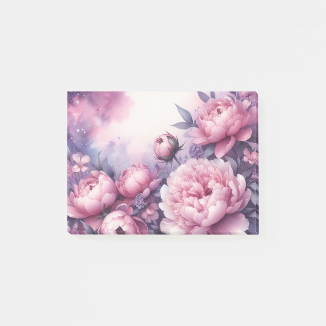Galaxy Peony Post It Notes Post-it Klebezettel (Vorderseite)