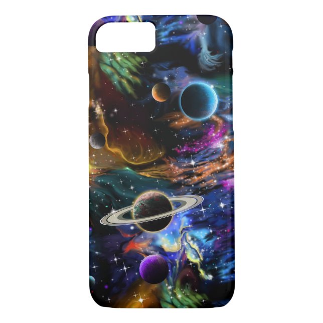 Galaxy Planeten Nebel Case-Mate iPhone Hülle (Rückseite)