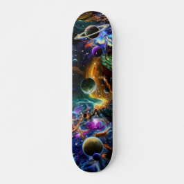 Galaxy Planets Nebula Skateboard