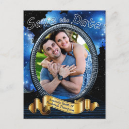 Galaxy Portal Save the Date Ankündigungspostkarte