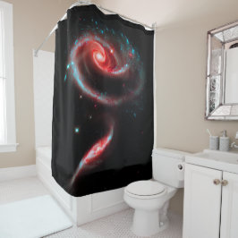 Galaxy Rose Red Duschvorhang