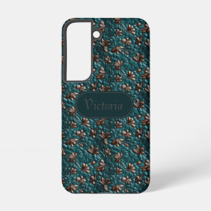 Galaxy S22 Türkis und Grau Kunstleder Samsung Galaxy Hülle