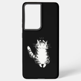 Galaxy Samsung s21 ultra Case Happy Cat Design Hülle