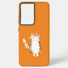Galaxy Samsung s21 ultra Case Happy Cat Design Hülle
