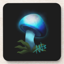 Galaxy Shiitake Glighlight Blue Mushroom Getränkeuntersetzer