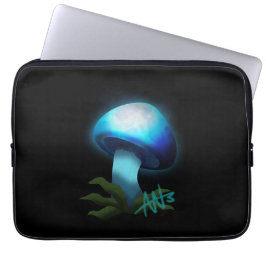 Galaxy Shiitake Glighlight Blue Mushroom Laptopschutzhülle