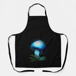 Galaxy Shiitake Glühlicht Blaues Pilz Schwarz Schürze