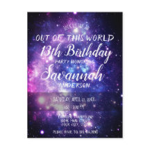 Galaxy sort de cette invitation d'anniversaire
