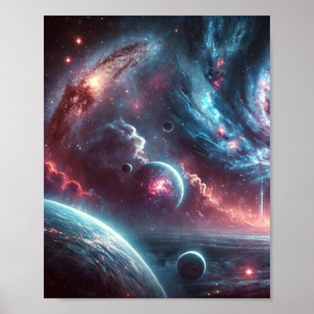 Galaxy Space Background - Digitaler Download, Aest Poster (Vorne)