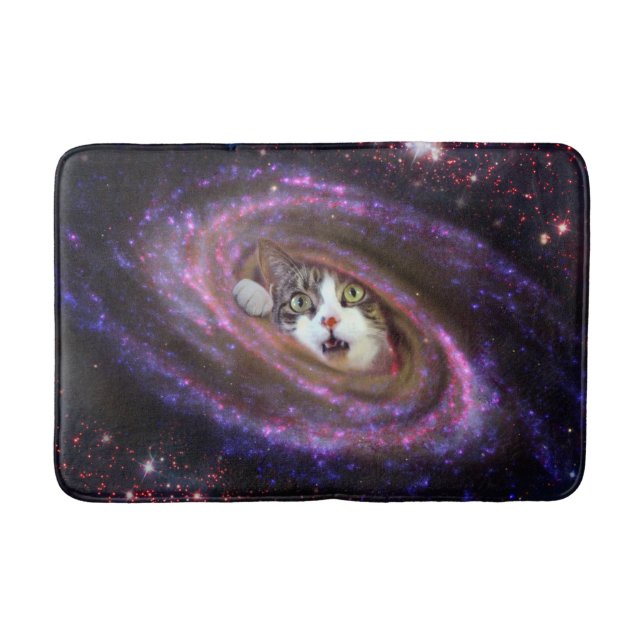 Galaxy Space Cats LOL Funny Medium Bath Mat Badematte (Vorderseite)
