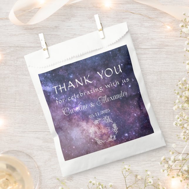 Galaxy Space Celestial Starry Night Wedding Geschenktütchen (Ausgeschnitten)