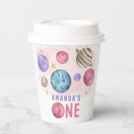 Galaxy Space Girl Geburtstagsparty Pappbecher