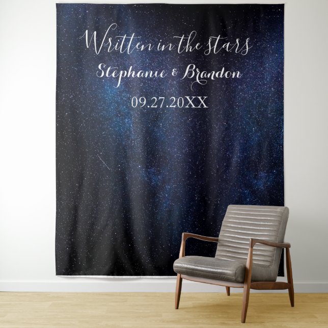 Galaxy Space Nebula Cosmos Wedding Foto Booth Wandteppich (Beispiel)