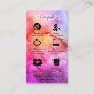 Galaxy Space Stars Ultra-Violet Pink Juwelenpflege Visitenkarte
