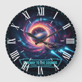 Galaxy Space Wall Clock Sci-Fi Decor Große Wanduhr