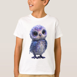 Galaxy Sparkle Cosmic Owl Kinder T-Shirt