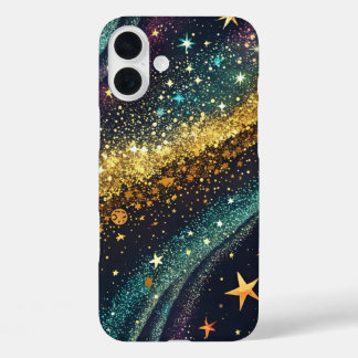 Galaxy Sparkle iPhone / iPad Gehäuse 16 Plus Hülle