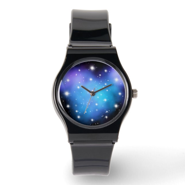 Galaxy Starlight Space Clouds Armbanduhr (Vorderseite)