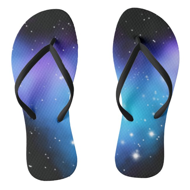 Galaxy Starlight Space Clouds Flip Flops (Fußbett)