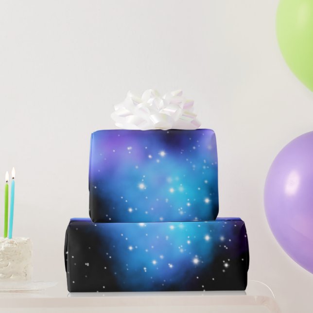 Galaxy Starlight Space Clouds Geschenkpapier (Partygeschenke)