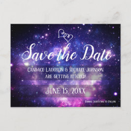 Galaxy Starry Night Space Hochzeit Speichern Sie d Postkarte