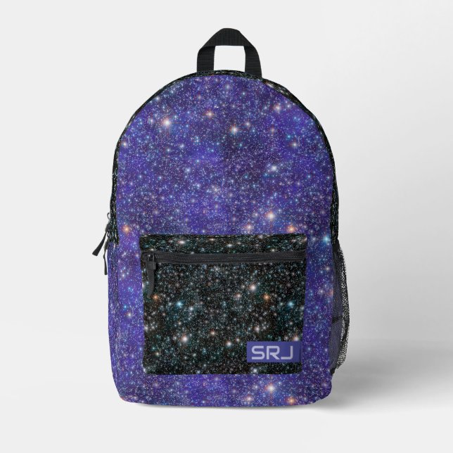 Galaxy Stars Kosmisches Outer Space Universum Mono Bedruckter Rucksack (Vorderseite)