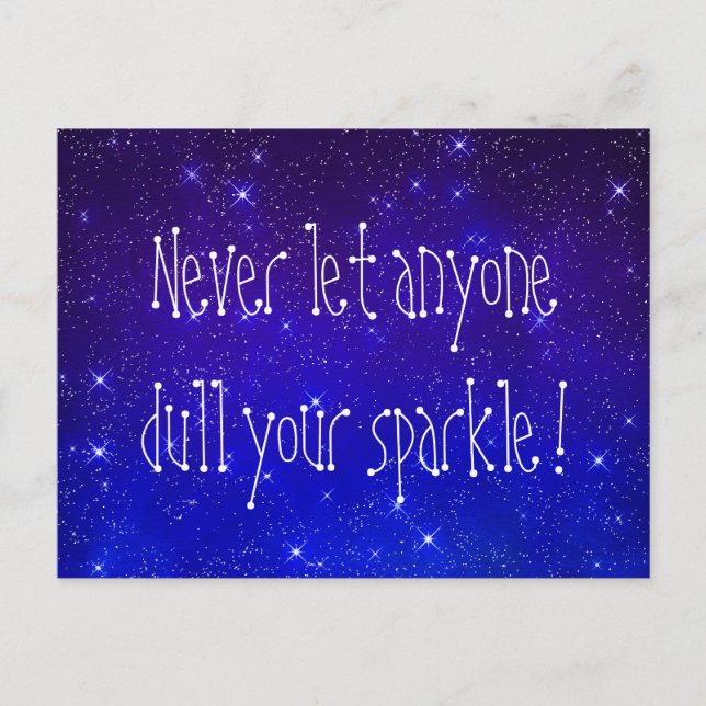Galaxy Stars Night Motivierend Personalisiert Postkarte (Vorderseite)