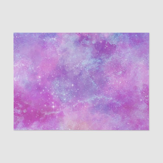 Galaxy Stars Rosa Seidenpapier (Vorderseite)