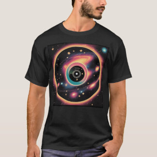 Galaxy Stars Universe Vinyl Record T-Shirt