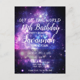 Galaxy startet aus dieser Welt zum Geburtstag Postkarte