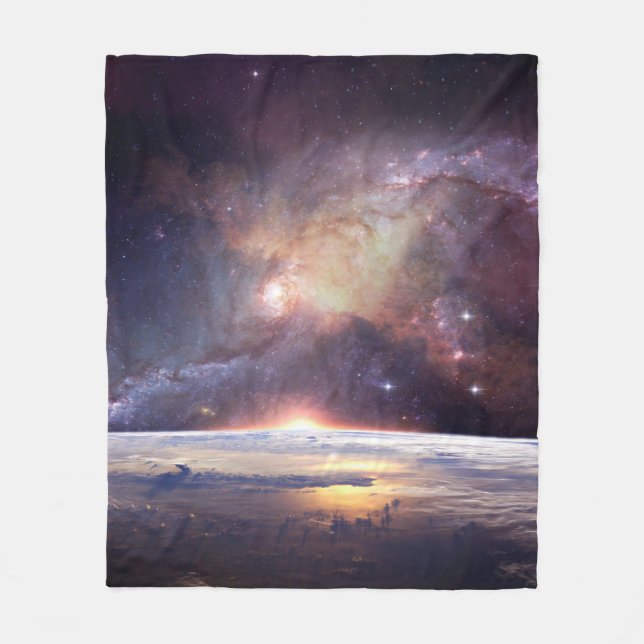 Galaxy Stern Unendlichkeit Kosmos dunkel Fleecedecke (Vorderseite)