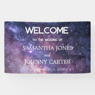 Galaxy Sternen Nacht Universum Weltraum Hochzeitss Banner