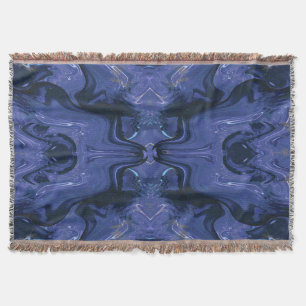 Galaxy Swirl Blauer Glitzer Abstraktes kosmisches  Decke