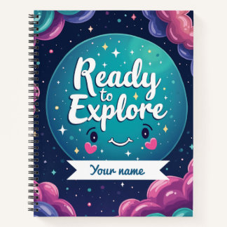Galaxy Swirl Notebook mit bedienerbarem Namen Notizbuch