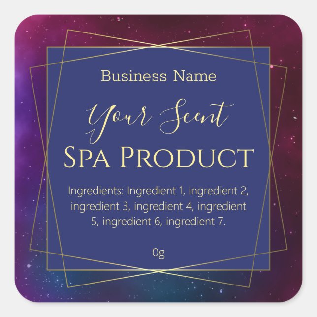 Galaxy Thème Bain Soak Body Scruter Étiquettes de  (Devant)