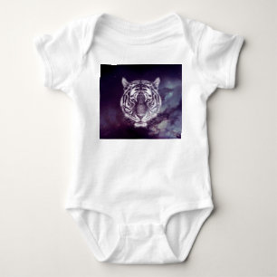 Galaxy Tiger Face Wallpaper Baby Strampler